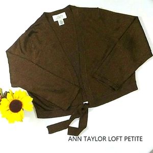 ANN TAYLOR LOFT women's shrug tie cardigan…